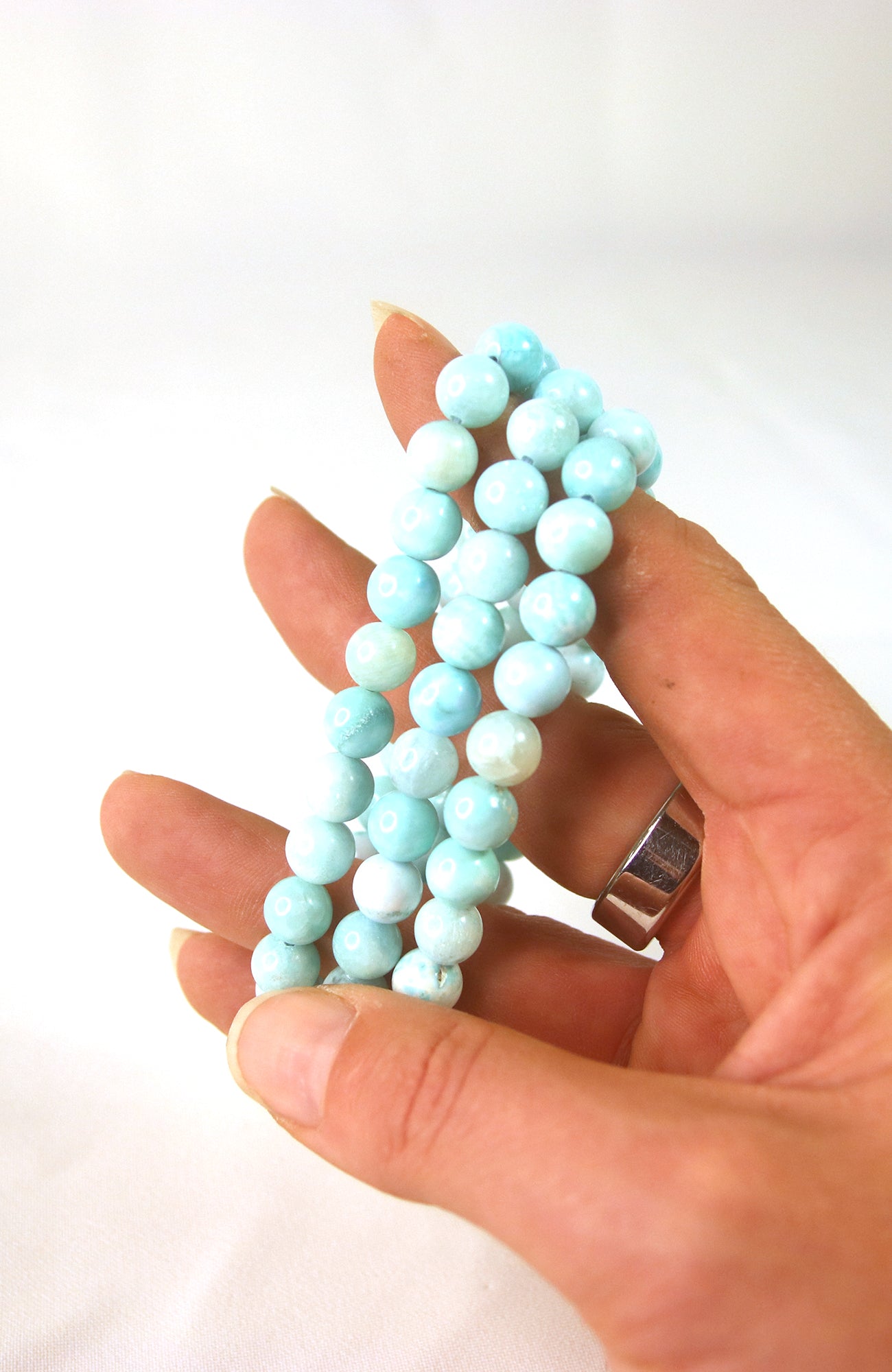 Blue Aragonite Bracelet 8mm